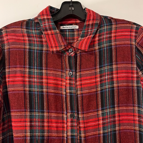 Reformation plaid button down shirt - Picture 3 of 5